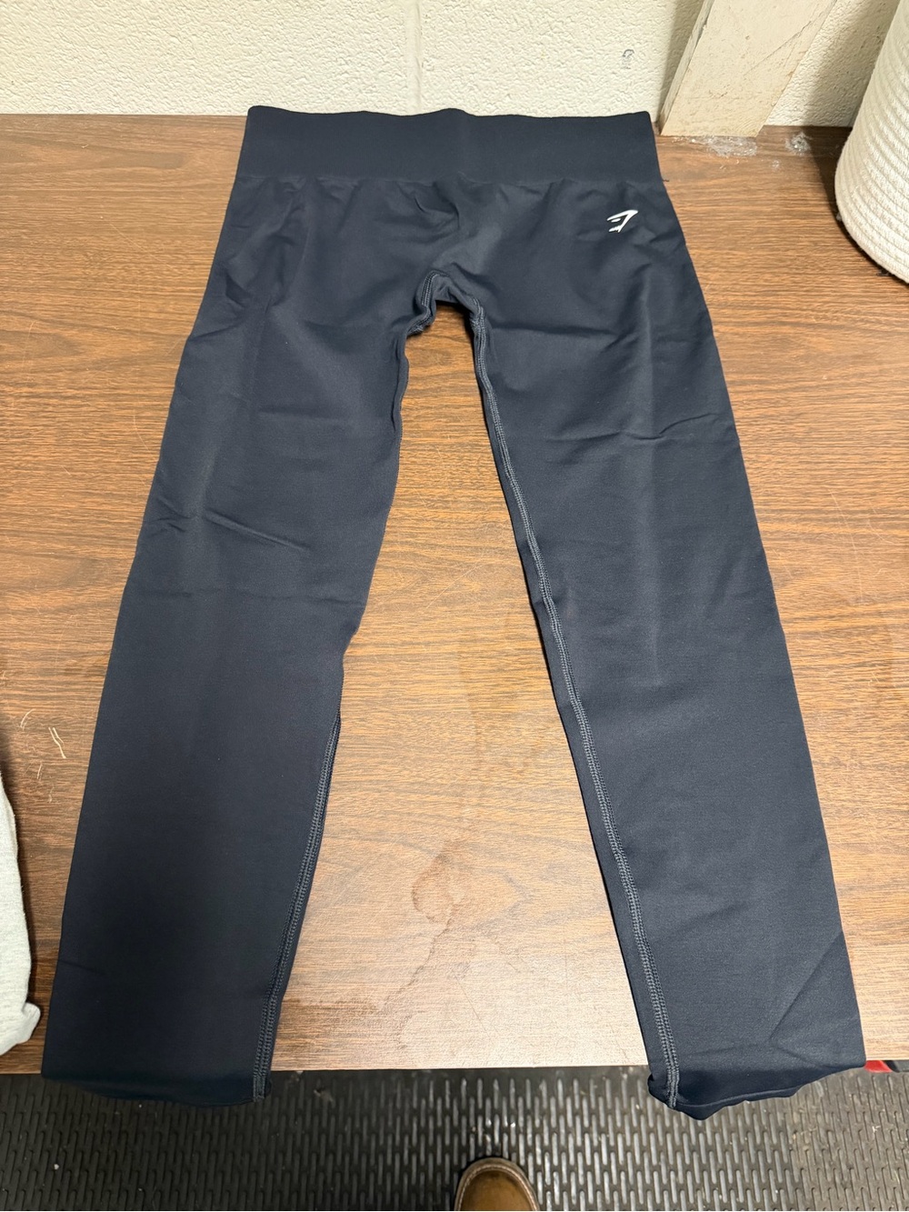 Gymshark Black Performance Leggings with Subtle Logo